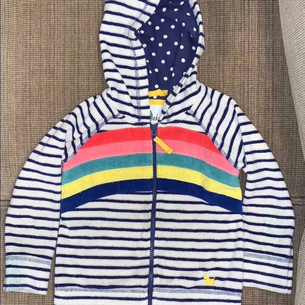 Like New! Girls 4-5 Mini Boden zip up hoodie